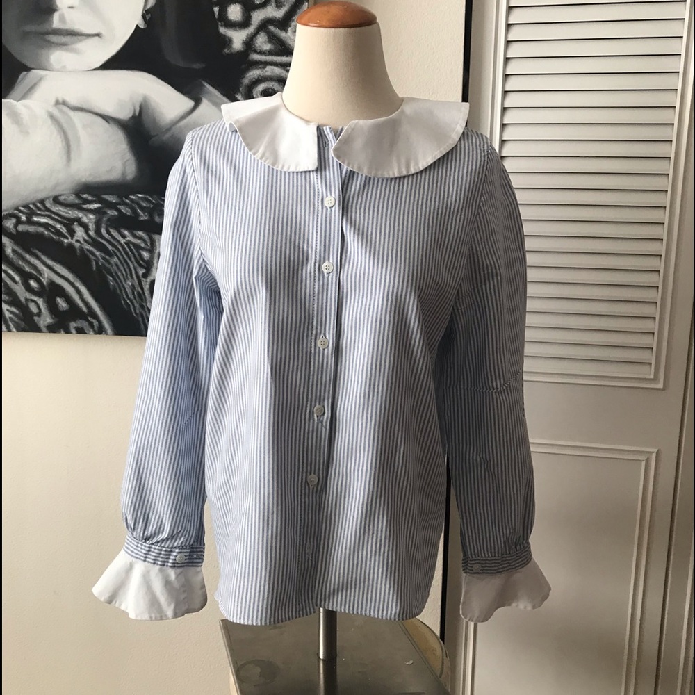 Nobrand by D’talipapa Cotton pinstripe Blouse